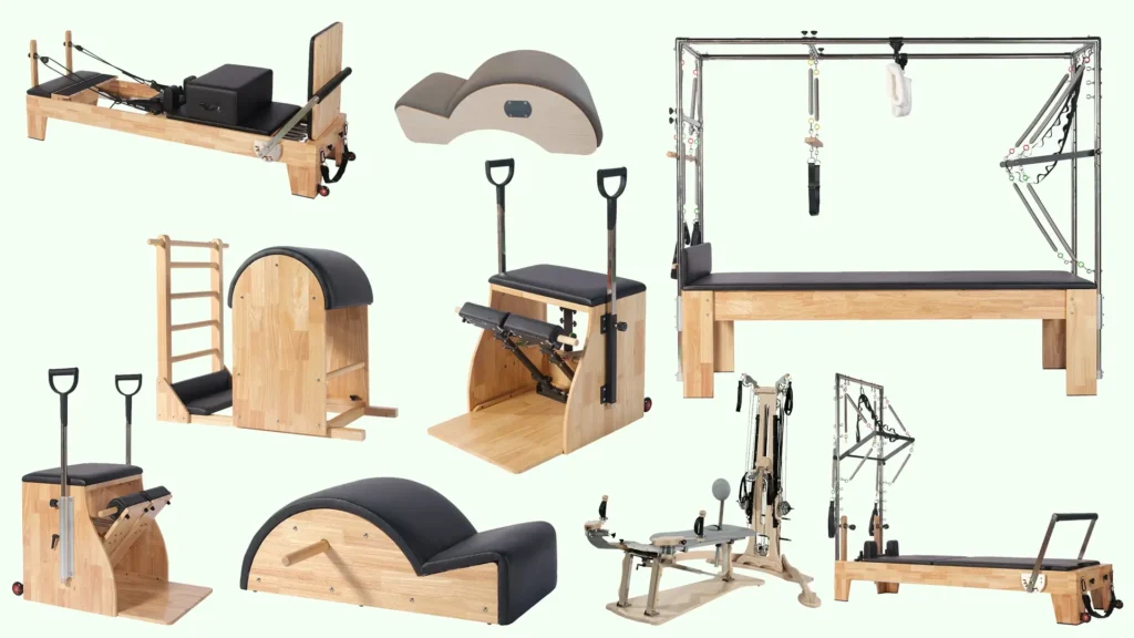 Complete set of Pilates equipment