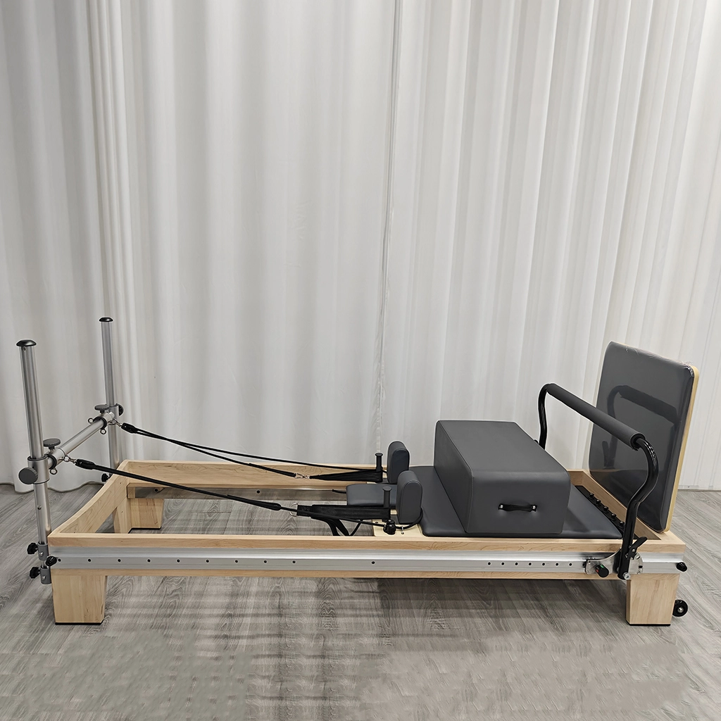 Maple Wood Aluminum-Frame Rope Tower Full-Track Pilates Reformer (Basi Adjustment System)